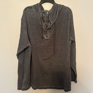 Men's Gray Hoodie Shirt distressed